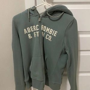 Green Abercrombie zip up jacket